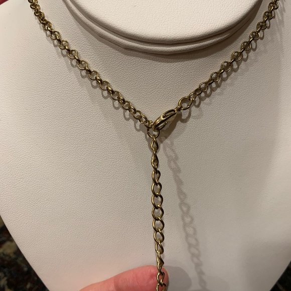 Navy Layered Flowered Necklace - Picture 4 of 4